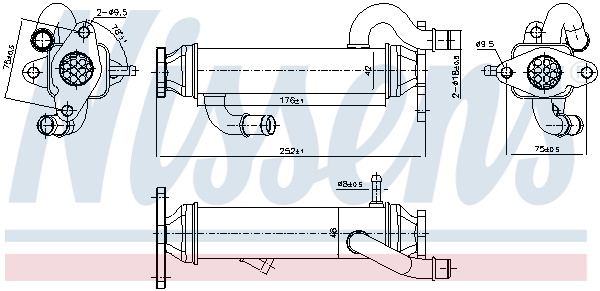 EGR koeler Nissens 989328