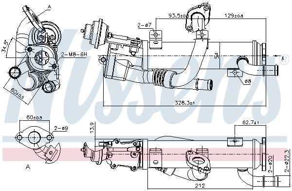 EGR koeler Nissens 989329