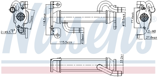 EGR koeler Nissens 989400