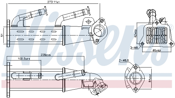 EGR koeler Nissens 989404