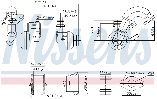 EGR koeler Nissens 989407