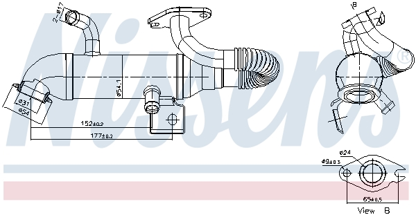 EGR koeler Nissens 989408