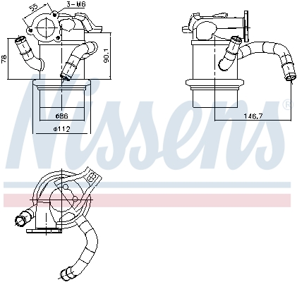 EGR koeler Nissens 989421