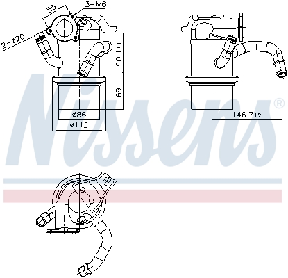 EGR koeler Nissens 989422