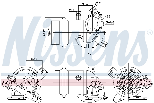 EGR koeler Nissens 989424