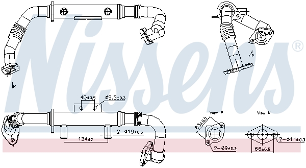 EGR koeler Nissens 989428