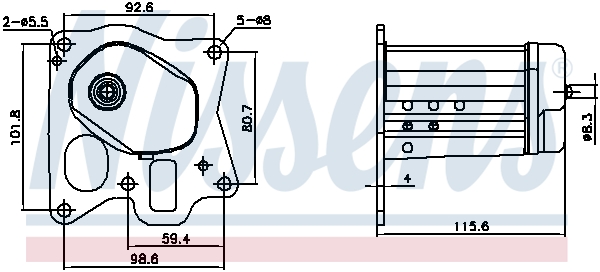 EGR koeler Nissens 989455