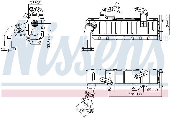 EGR koeler Nissens 989475