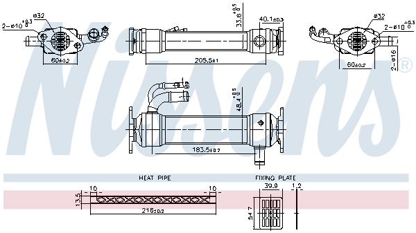 EGR koeler Nissens 989476