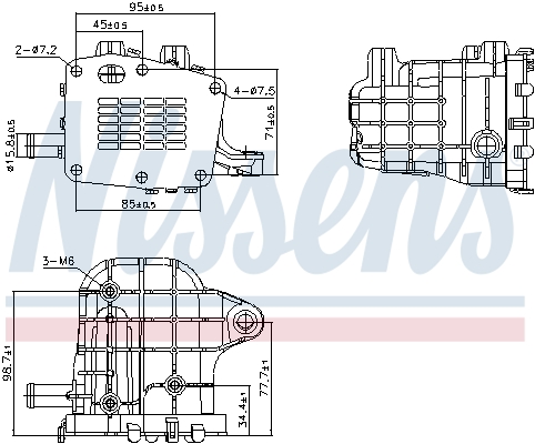 EGR koeler Nissens 989481