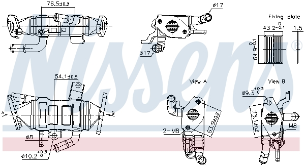 EGR koeler Nissens 989488