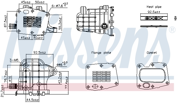 EGR koeler Nissens 989493