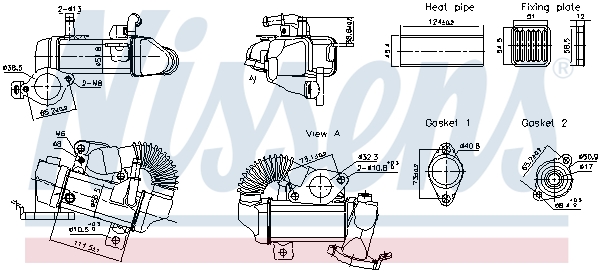 EGR koeler Nissens 989494