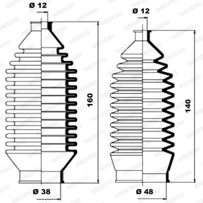 Stuurhuishoes Moog K150013