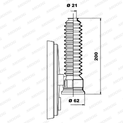 Stuurhuishoes Moog K150066