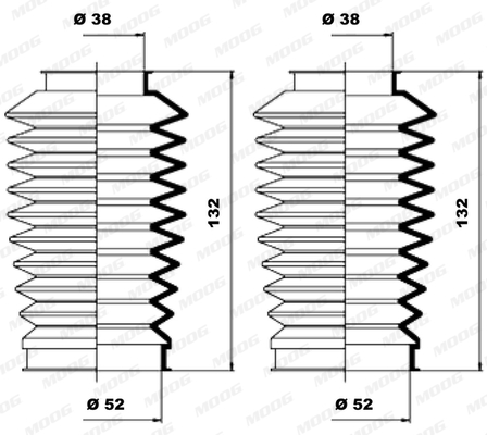 Stuurhuishoes Moog K150100