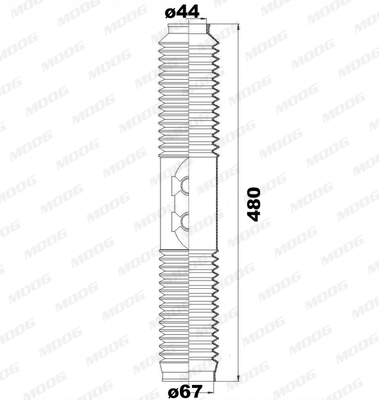 Stuurhuishoes Moog K150209