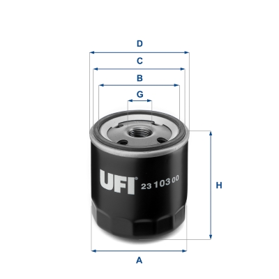 Oliefilter UFI 23.103.00