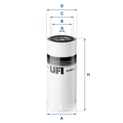 Brandstoffilter UFI 24.008.01