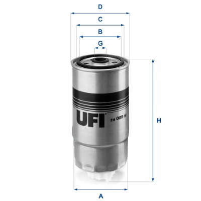 Brandstoffilter UFI 24.009.00