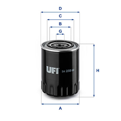 Brandstoffilter UFI 24.258.00