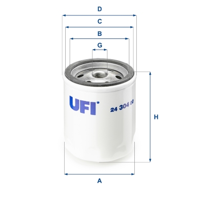 Brandstoffilter UFI 24.304.00