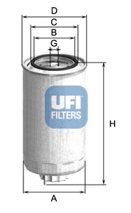 Brandstoffilter UFI 24.312.00