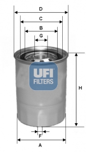 Brandstoffilter UFI 24.327.00