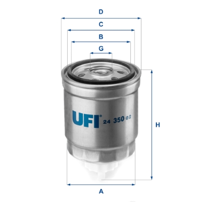 Brandstoffilter UFI 24.350.02