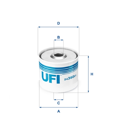 Brandstoffilter UFI 24.360.01