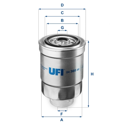 Brandstoffilter UFI 24.366.00