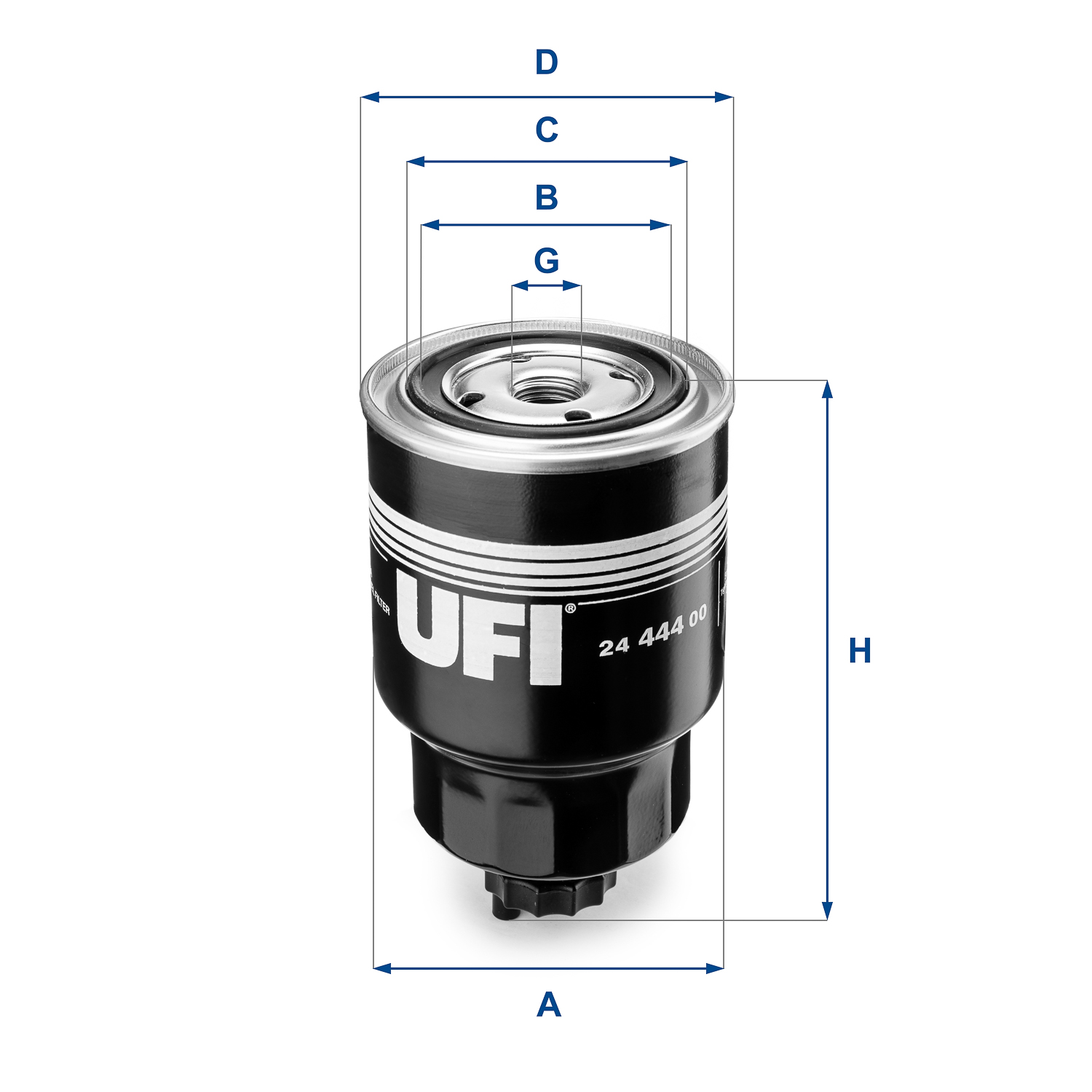 Brandstoffilter UFI 24.444.00