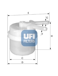 Brandstoffilter UFI 31.006.00