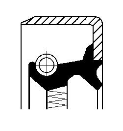 Wielnaaf keerring Corteco 12012129B