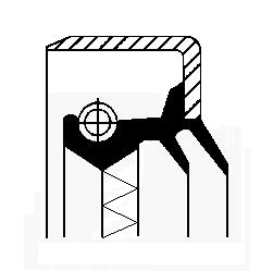 Wielnaaf keerring Corteco 12011324B