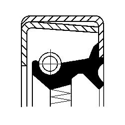 Differentieel keerring Corteco 12011785B