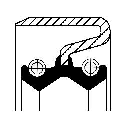 Differentieel keerring Corteco 12001755B