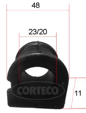 Stabilisatorstang rubber Corteco 49371588