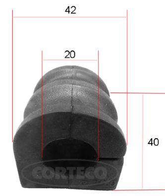 Stabilisatorstang rubber Corteco 49371657