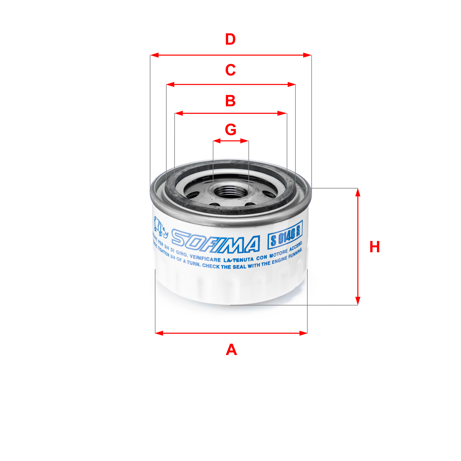 Oliefilter Sofima S 0140 R