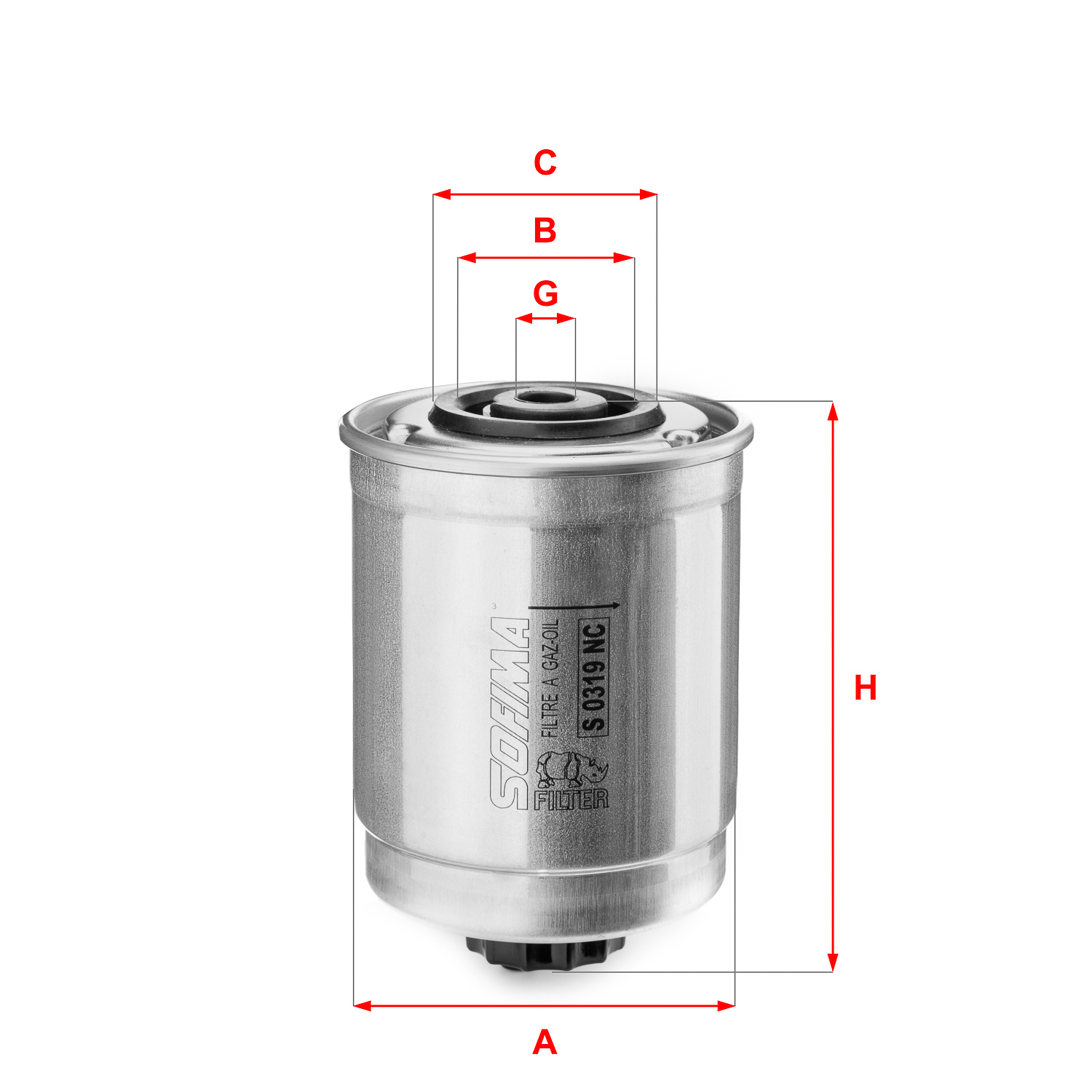 Brandstoffilter Sofima S 0319 NC