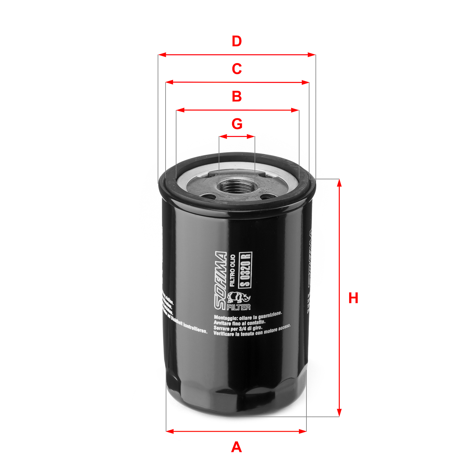 Oliefilter Sofima S 0320 R