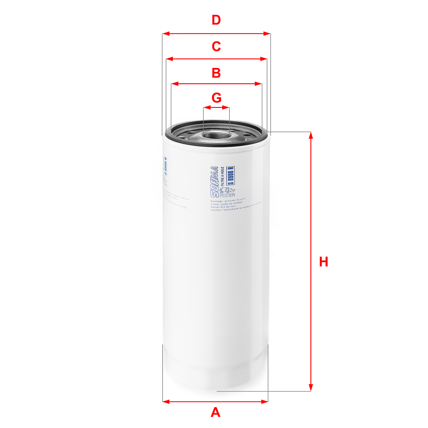 Oliefilter Sofima S 0900 R