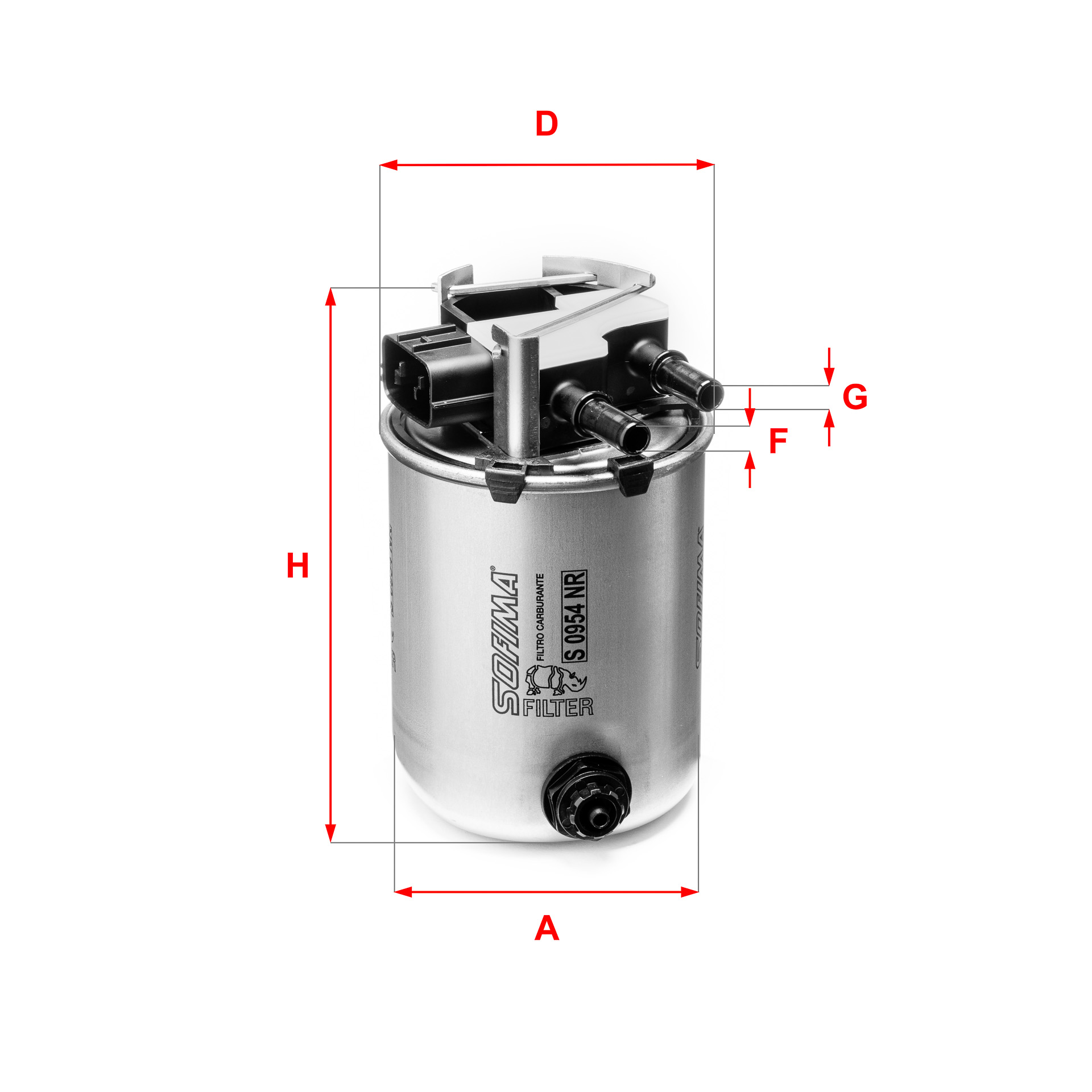 Brandstoffilter Sofima S 0954 NR