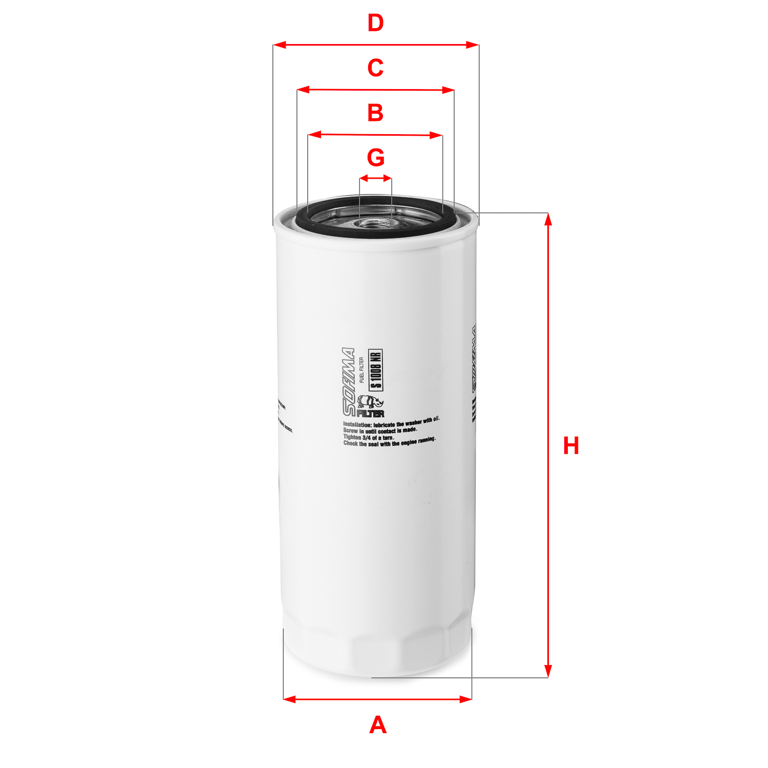 Brandstoffilter Sofima S 1008 NR