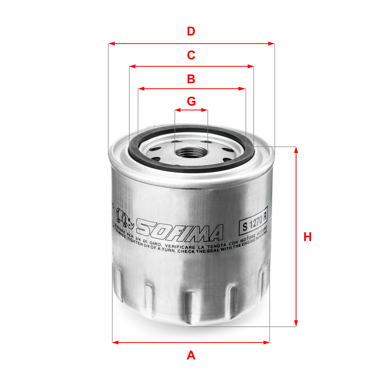Oliefilter Sofima S 1270 R