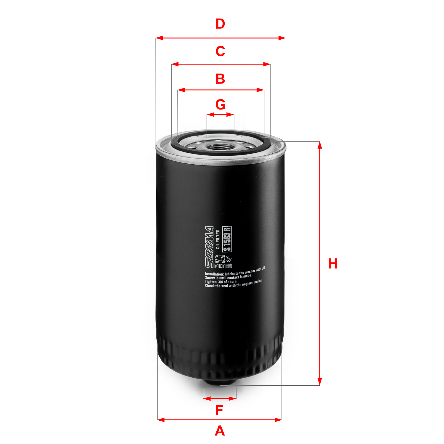 Oliefilter Sofima S 1563 R