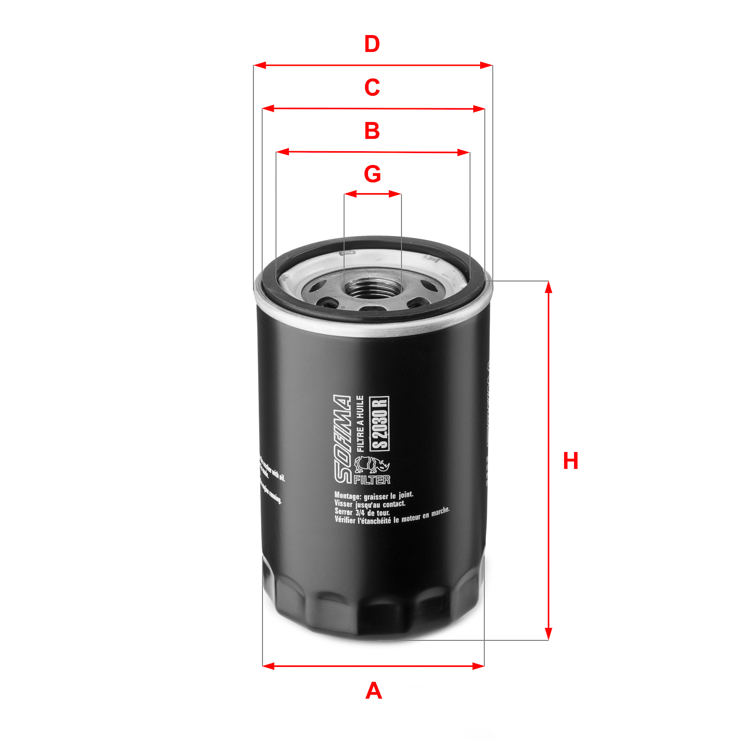 Oliefilter Sofima S 2030 R