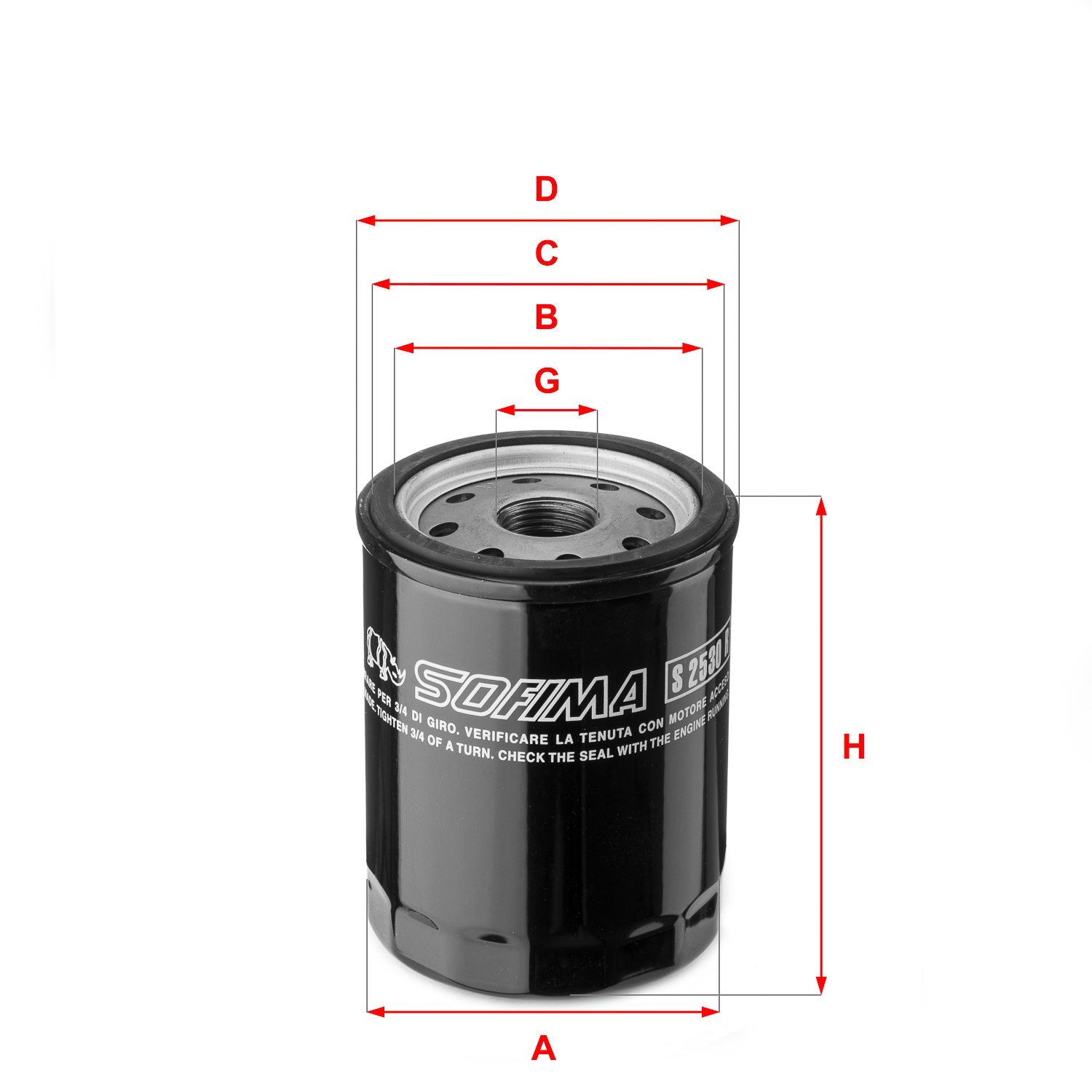 Oliefilter Sofima S 2530 R