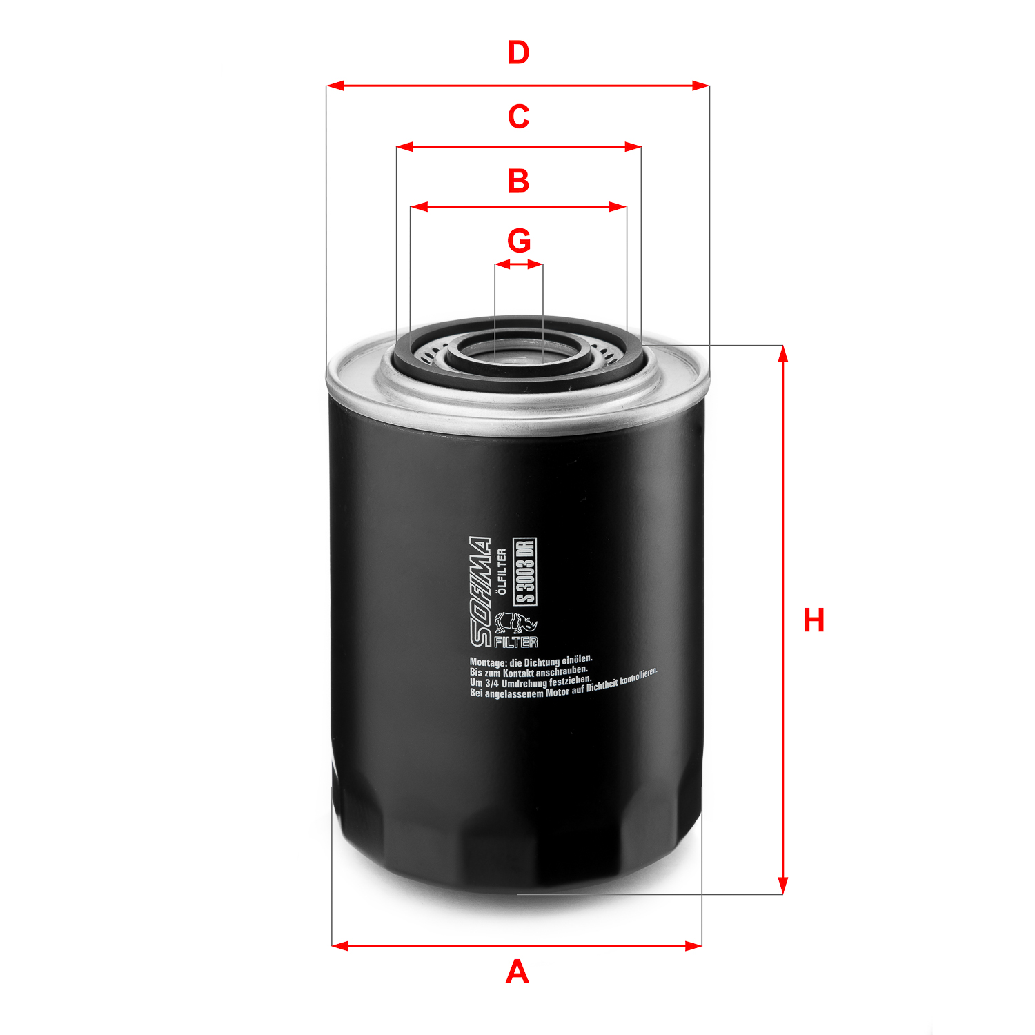 Oliefilter Sofima S 3003 DR